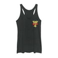 thumbnail image 1 of Women's Toy Story Bold Logo Badge  Racerback Tank Top Black Heather X Large, 1 of 3