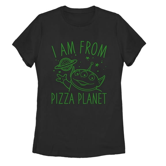 Women's Toy Story Come in Peace from Pizza Planet  Graphic Tee Black Large
