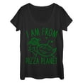 thumbnail image 1 of Women's Toy Story Come in Peace from Pizza Planet  Scoop Neck Black 2X Large, 1 of 3