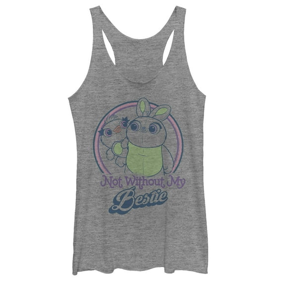 Women's Toy Story Ducky & Bunny Besties Racerback Tank Top Gray Heather 2X Large