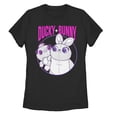 thumbnail image 1 of Women's Toy Story Ducky & Bunny Circle Portrait  Graphic Tee Black Small, 1 of 3