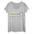 thumbnail image 1 of Women's Toy Story Ducky & Bunny Fun Rainbow Race  Scoop Neck Athletic Heather 2X Large, 1 of 3