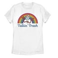 thumbnail image 1 of Women's Toy Story Forky Talkin' Trash Rainbow  Graphic Tee White Large, 1 of 4