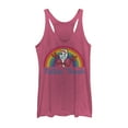thumbnail image 1 of Women's Toy Story Forky Talkin' Trash Rainbow  Racerback Tank Top Pink Heather Small, 1 of 3