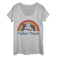 thumbnail image 1 of Women's Toy Story Forky Talkin' Trash Rainbow  Scoop Neck Athletic Heather X Large, 1 of 3