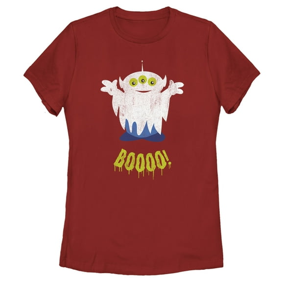 Women's Toy Story Halloween Squeeze Alien Boo Ghosts  Graphic Tee Red Large