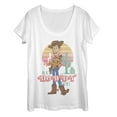 thumbnail image 1 of Women's Toy Story Hey Woody  Scoop Neck White Small, 1 of 3