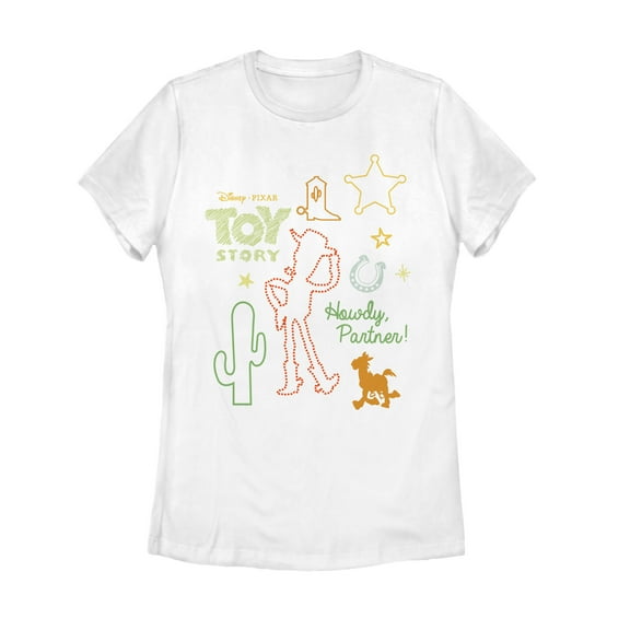Women's Toy Story Howdy Partner  Graphic Tee White 2X Large