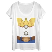 Womens Toy Story Jessie Costume Scoop Neck White 2X Large