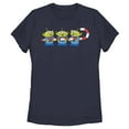 thumbnail image 1 of Women's Toy Story Little Green Men Candy Cane  Graphic Tee Navy Blue Medium, 1 of 4