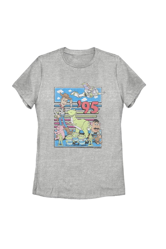 Women's Toy Story Retro Best Friend Toys  Graphic Tee Athletic Heather Medium