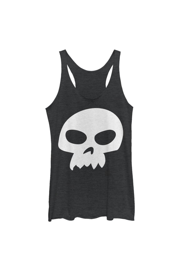 Women's Toy Story Sid Skull Racerback Tank Top Black Heather 2X Large