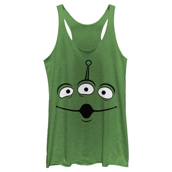 Women's Toy Story Squeeze Alien Costume Tee  Racerback Tank Top Envy Green Medium