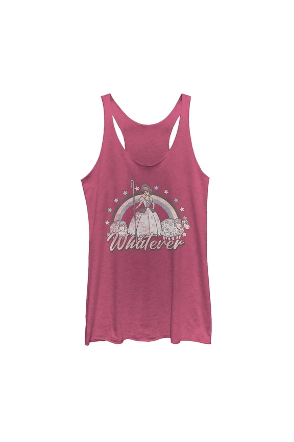Women's Toy Story Whatever Bo Peep Racerback Tank Top Pink Heather Medium