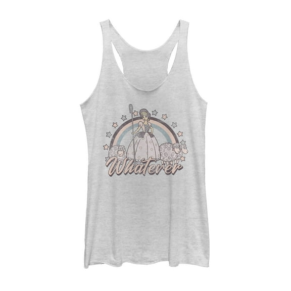 Women's Toy Story Whatever Bo Peep  Racerback Tank Top White Heather Small