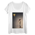 thumbnail image 1 of Women's Toy Story Woody Movie Poster  Scoop Neck White 2X Large, 1 of 3
