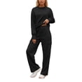 thumbnail image 1 of Women's Tracksuit Set Casual Sweatshirt And Pants Outfit Comfortable Wear Soft Athletic Two Piece Suit For Daily Wear 7 piece womens pajama set, 1 of 6