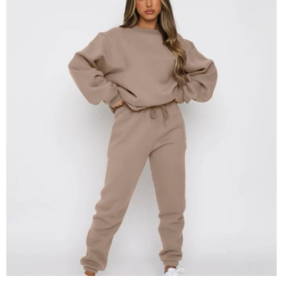 Women's Tracksuit Set Pullover Sweatshirt and Jogging Pants Warm Sweatsuit