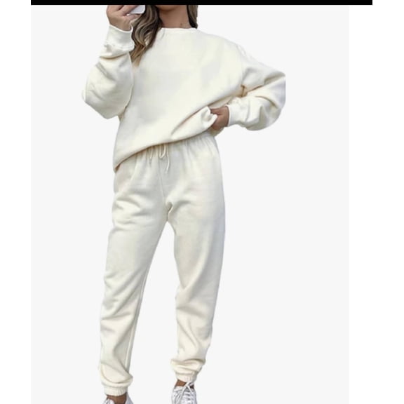 Women's Tracksuit Set Pullover Sweatshirt and Jogging Pants Warm Sweatsuit