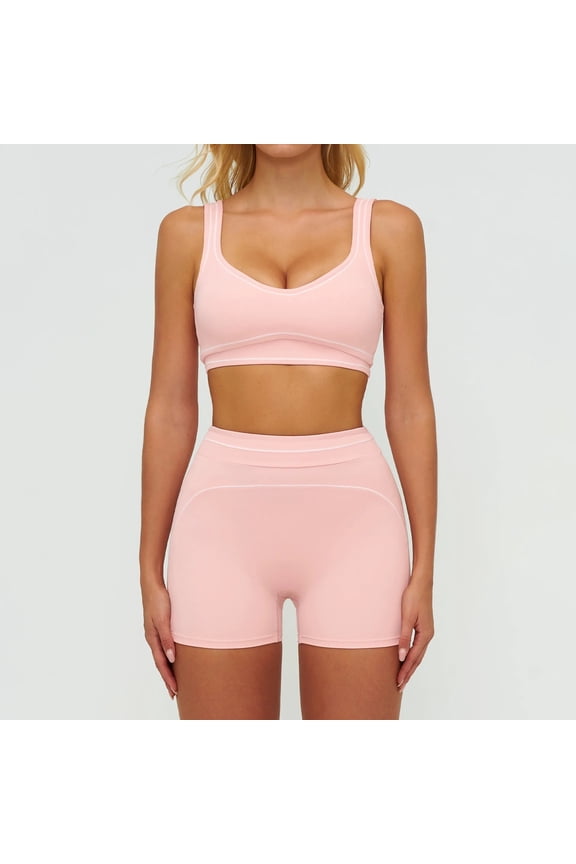 Women's Tracksuit Yoga Set 2PCS Sport Suit Gym Wear Workout Clothes Gym Outfits High Waist Legging Fitness Bra Set Sports Suits