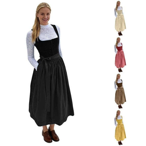 Women's Traditional Bavarian Dirndl Dress Oktoberfest Cosplay for Themed Parties