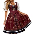 thumbnail image 1 of Women's Traditional Bavarian Oktoberfest Dirndl Dress And Apron Set, 1 of 5