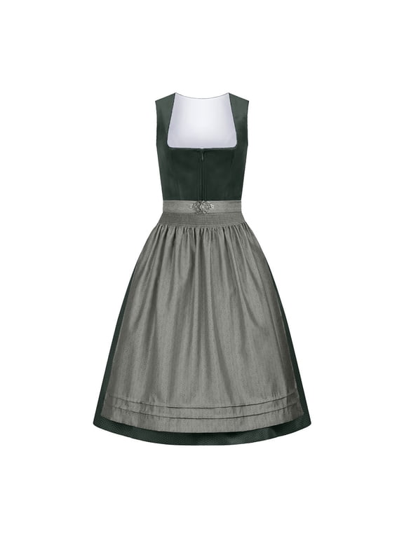 Women's Traditional Bavarian Oktoberfest Dirndl Dress And Corset Set