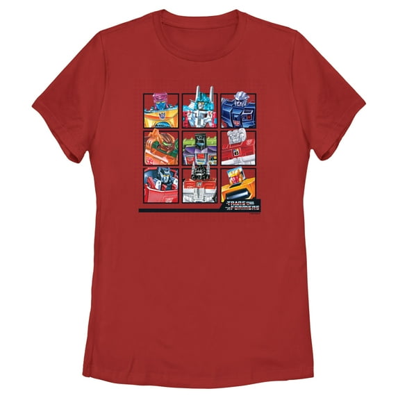 Women's Transformers Autobots 9 Square Layout Graphic T-Shirt