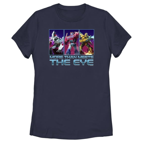 Women's Transformers: EarthSpark Character Panels Graphic Tee Navy Blue X Large