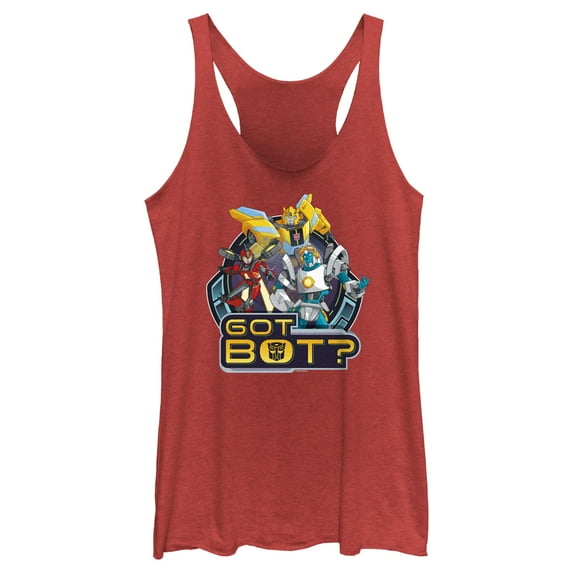 Women's Transformers: EarthSpark Got Bot Racerback Tank Top Red Heather Large