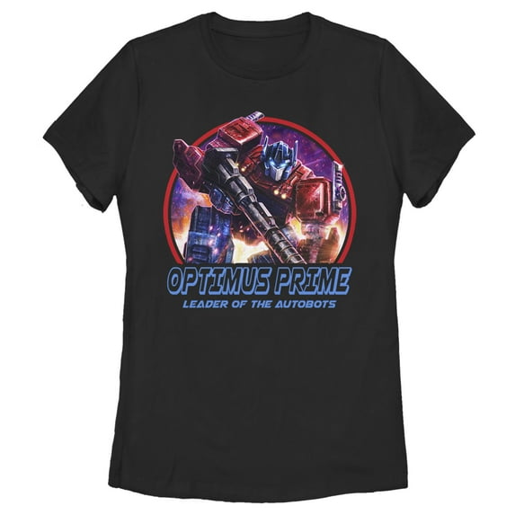 Women's Transformers Optimus Prime Autobots Leader Graphic Tee Black X Large