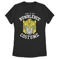 thumbnail image 1 of Women's Transformers This is My Bumblebee Costume  Graphic Tee Black Medium, 1 of 4