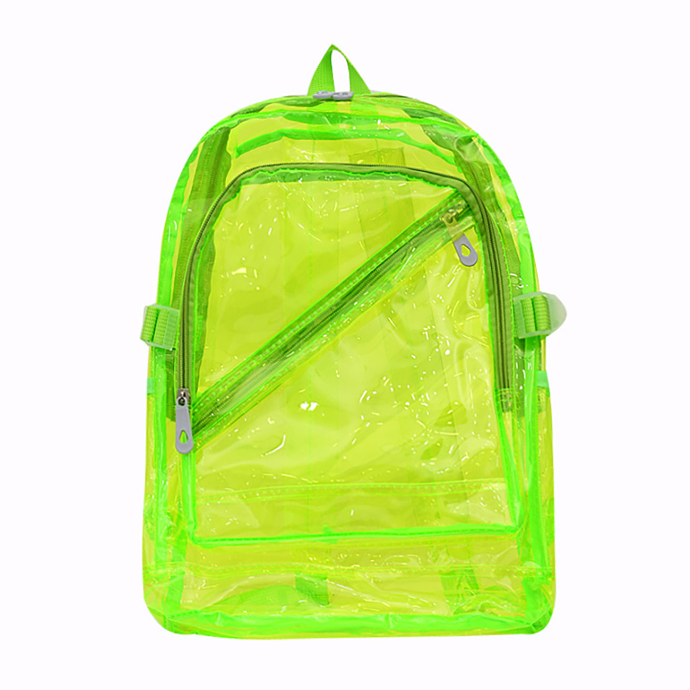 Women s Transparent Backpack Large Capacity Bright Color Bag Waterproof ...