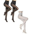thumbnail image 1 of Women's Transparent Black Silk White Pantyhose *2PCS(Black 1PCS & White 1PCS,One Size), 1 of 3