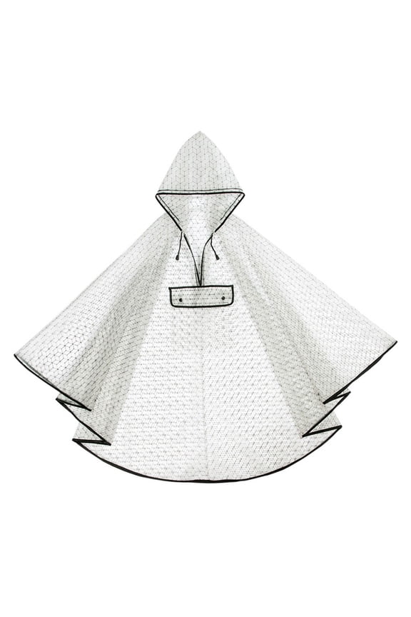 Women’s Transparent EVA Lightweight Raincoat Hooded Jacket for Hiking Travel