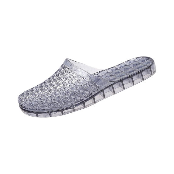 Women's Transparent Slides, Clear Jelly Shoes Sandals Fashionable Breathable Non-slip Slides for Indoor & Outdoor Wear, Casual Comfortable Home Slippers 40