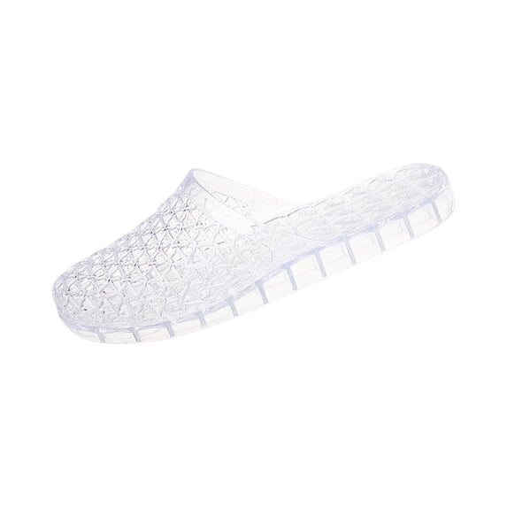 Women's Transparent Slides, Clear Jelly Shoes Sandals Fashionable Breathable Non-slip Slides for Indoor & Outdoor Wear, Casual Comfortable Home Slippers 40