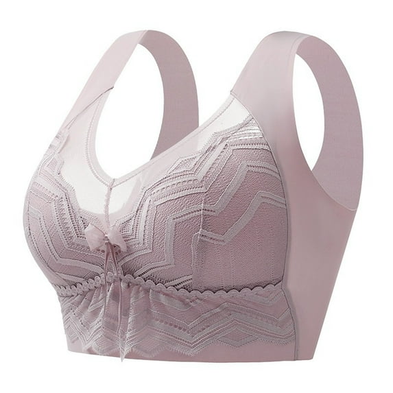 Women's Transparent Strap Wireless Bra - Plus Size, Convertible Strap Design