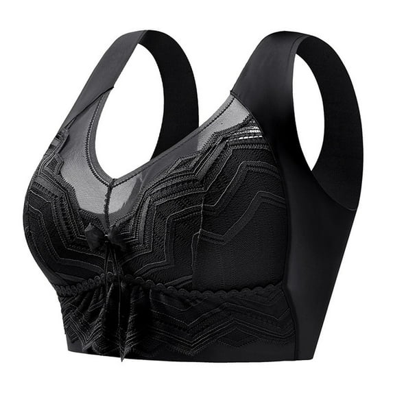 Women's Transparent Strap Wireless Bra - Plus Size, Convertible Strap Design