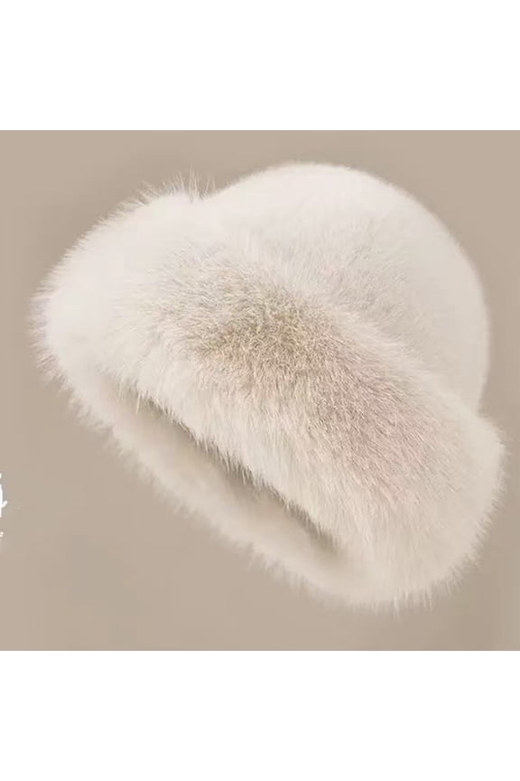 Women's Trapper Hat, Plush Faux Shearling Aviator Style with Ear Flaps, Ultra Warm Winter Cap for Skiing, Snowmobiling and Outdoor Work Beige