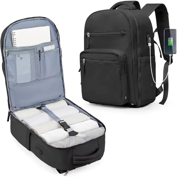 Women's Travel Backpack Large Capacity for Short Distance Business Travel Luggage Computer Bag with USB Port