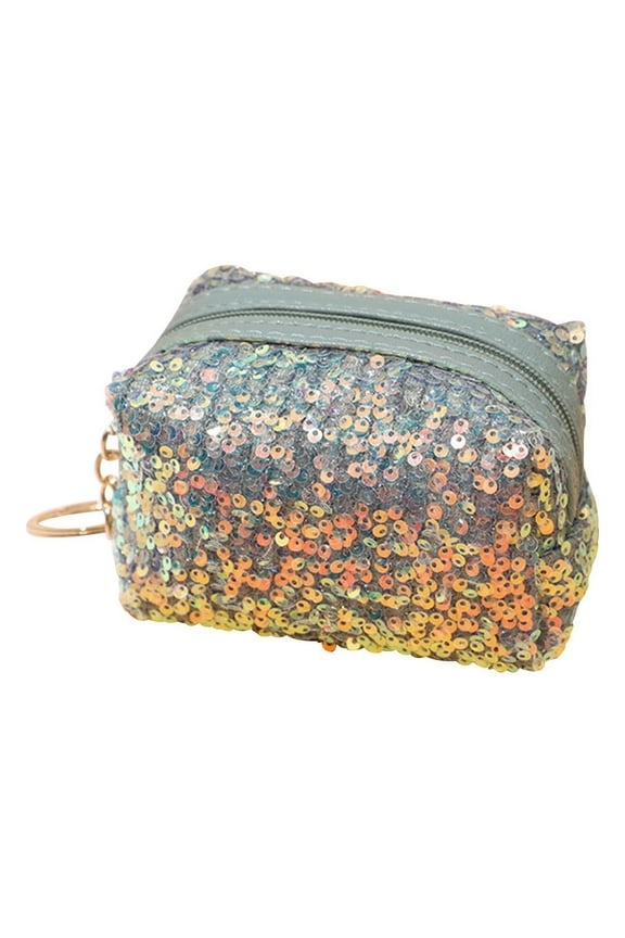 Women's Travel Cosmetic Bag – Portable Makeup & Coin Pouch Organizer , Detachable Wrist Strap & Zipper Closure – Cute Gift for Her (Birthday, Christmas) B