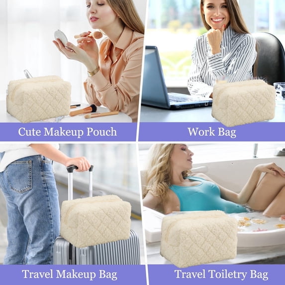 Women's Cosmetic Bag, Small Travel Zippered Toiletry Bag for Girls and Moms, Stylish Organizer for Daily Use and Travel Convenience