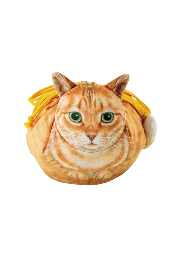 Women's Travel Drawstring Bag, Cute Cat Theme With Playful 3D Cat Head Design, Cloth Material, Large Capacity Portable Space-Saving Gift Bag For Cat Lovers And Women,