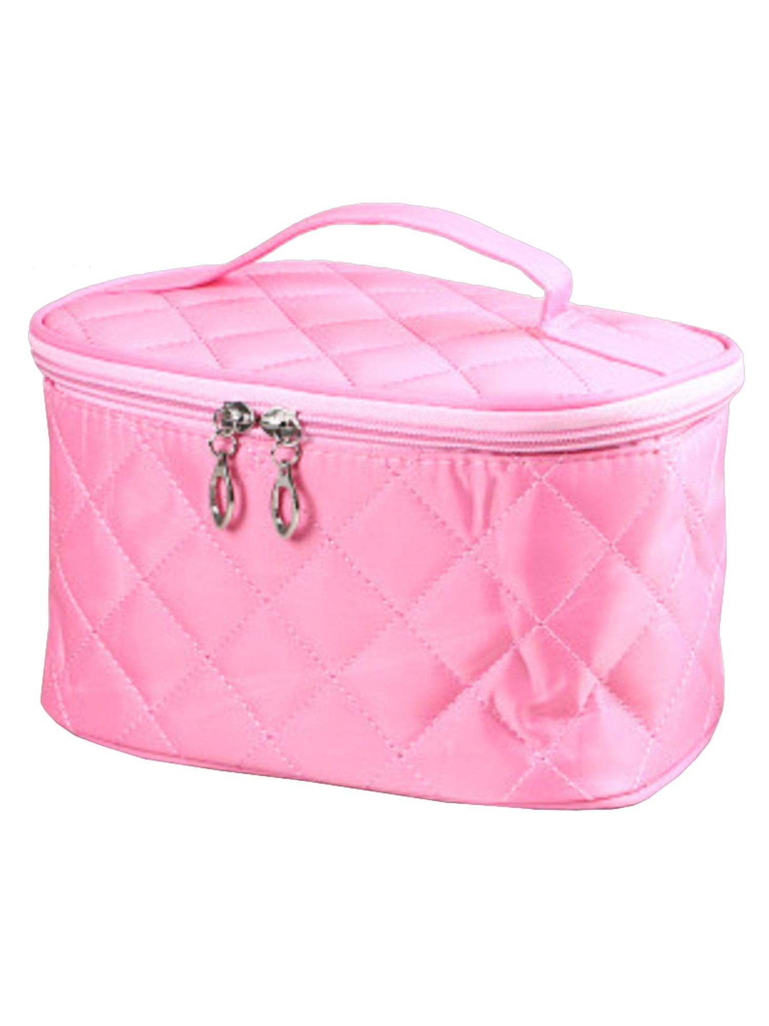 La Women's Travel Makeup Plain Portable Cosmetic Handbag Nylon Pouch Toiletry Bag, Size: One size, Black