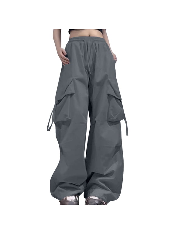 Women's Travel Pants for Long Flights Wide Leg Water Resistant Cargo Pants 7/8 Ankle Pants Athletic Sweatpants Business Slacks