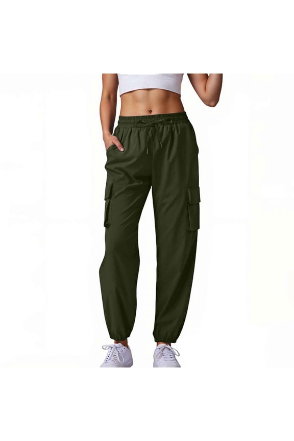 Women's Travel Pants with Stretch Fabric Casual Stretchy Cargo Pants Fishing Camping Travel Work Pant with Pockets