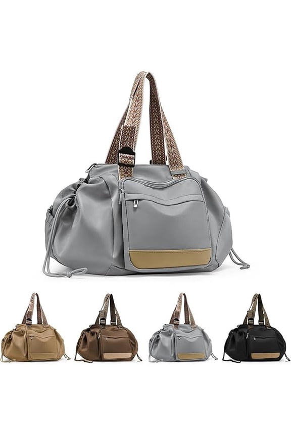 Women’s Travel Tote Bag Large Capacity Organizer Handbag – 15 Pocket Multi-Compartment Crossbody Shoulder Bag, Water-Resistant, Lightweight 32x35x23cm