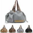 thumbnail image 1 of Women's Travel Tote Organizer Bag Multi-Pocket Large Capacity Handbag Convertible Crossbody, Backpack Style Water-Resistant, Lightweight Polyester, Fits Laptop, 32x35x23cm, Black Versatile, 1 of 6