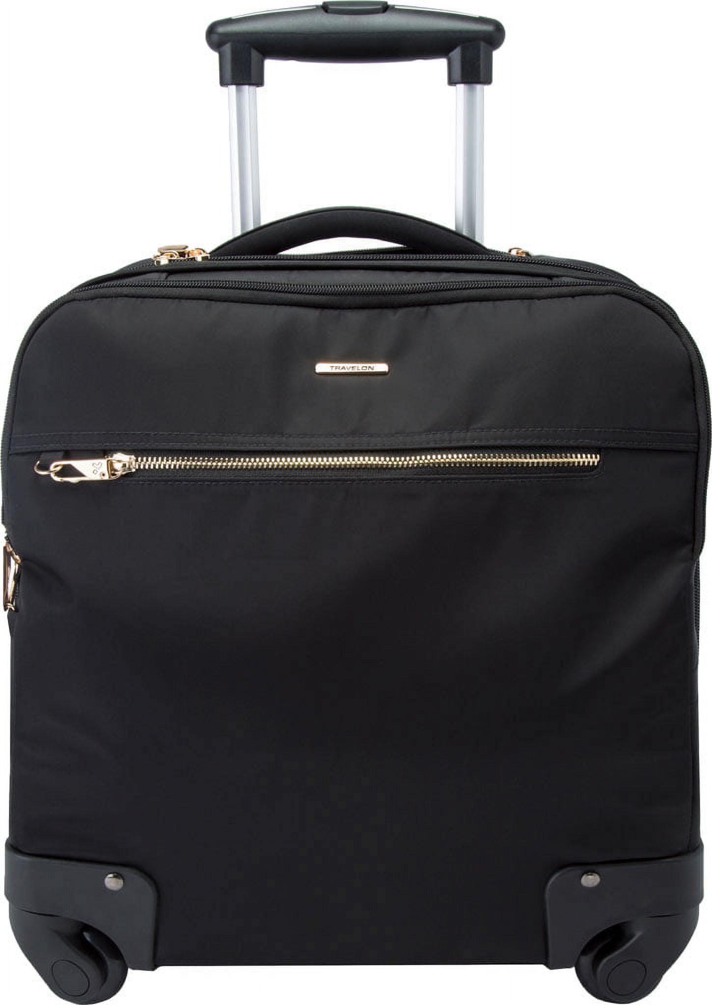 Women s Travelon Tailored Underseat Carry On Bag Onyx OSFA Walmart